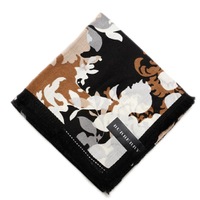 【新品】 ハンカチ　花柄 大 バーバリーロンドン 69029 BURBERRY LONDON ブラック レディース