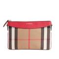 【新品】 バーバリー BURBERRY 2WAY クラッチバッグ ショルダーストラップ y-000101 赤系 レディース