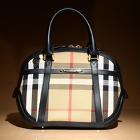 【新品】 バーバリー 英国チェック柄 バッグ 34494 ブラック系 レディース 