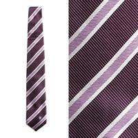 【新品】 ブラックレーベル クレストブリッジ ストライプシルクネクタイ  68006 BLACK LABEL CRESTBRIDGE パープル メンズ