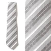 【新品】 ブラックレーベル・クレストブリッジ ストライプネクタイ  66272 BLACK LABEL CRESTBRIDGE シルバー メンズ