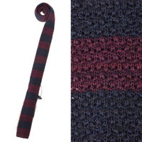 【新品】 ボーダータイ 144×5.5cm バーバリーロンドン 49354 BURBERRY LONDON ボルドー系×ネイビー系 メンズ