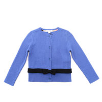 【新品】 リボン付きニットカーデ 6Y バーバリーチルドレン 49313 BURBERRY CHILDREN ブルー系 ボーイズ