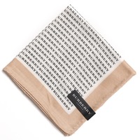 【新品】 英字　ハンカチ  バーバリー 72669 BURBERRY ブラウン メンズ