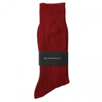 【新品】 靴下 25〜26 バーバリー 56802 BURBERRY レッド系 メンズ