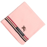 【新品】 薄手 ハンカチ ボーダー  バーバリー 72209 BURBERRY ピンク メンズ