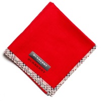 【新品】 薄手 ハンカチ 無地  バーバリー 71760 BURBERRY レッド レディース