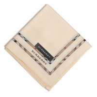【新品】 薄手 ハンカチ 無地  バーバリー 72263 BURBERRY ホワイト メンズ