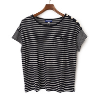 【新品】 半袖セ―ター 38 バーバリーブルーレーベル 46832 BURBERRY BLUE LABEL ネイビー系×ホワイト系 レディース