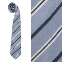 【新品】ストライプネクタイ バーバリーロンドン 長さ146×剣先8.5cm 44426 ブルー系 メンズ