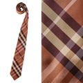 【新品】バーバリーロンドン y-000340 チェックネクタイ ブラウン系 メンズ カジュアルな演出に最適
