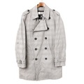 グレンチェックライナー付きトレンチコート M バーバリーブラックレーベル 70705 BURBERRY BLACK LABEL グレー メンズ
