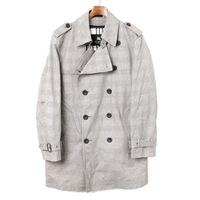 グレンチェックライナー付きトレンチコート M バーバリーブラックレーベル 70705 BURBERRY BLACK LABEL グレー メンズ