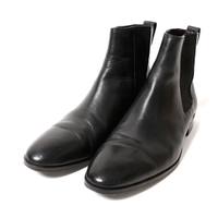 サイドゴアレザーブーツ 25.5EE バーバリーブラックレーベル 65594 BURBERRY BLACK LABEL ブラック メンズ