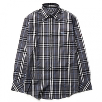 チェックシャツ 2 バーバリーブラックレーベル 56593 BURBERRY BLACK LABEL グレー系×ブラック系 メンズ