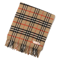 チェックマフラー カシミア バーバリーズ Burberrys 42018 ベージュ系 メンズ