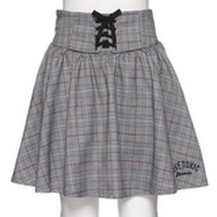 【25%OFF】チェック柄レースアップスカパン