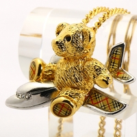 テディベア＆エアプレーンデザインペンダント 19250 バーバリー ゴールド