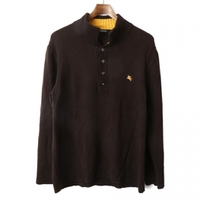 ニット4つボタンシャツ 3 バーバリーブラックレーベル 56228 BURBERRY BLACK LABEL ブラウン系×イエロー系 メンズ