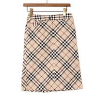 ノヴァチェックセミタイトスカート 34 バーバリーロンドン 70076 BURBERRY LONDON ベージュ レディース