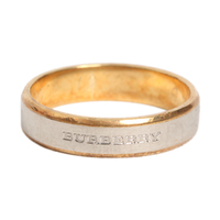 バーバリー リング 37686 ゴールド＆シルバー系 メンズ 上品なプラチナとゴールドのコンビネーション