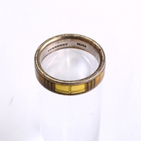 バーバリー 英国チェック柄リング シルバー系 人気のノバチェック柄で普段使いにもオススメ 26646