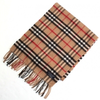 バーバリーズ 英国チェックカシミアマフラー 17795 キャメル オシャレな寒い日のマストアイテム