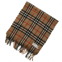 バーバリーズ 英国チェックマフラー ベージュ系 バーバリー定番の英国チェック柄マフラー