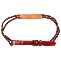 バーバリーブルーレーベル デザインベルト 28331 赤 オシャレなベルトです。