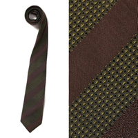 バーバリーロンドン ストライプネクタイ 37796 グリーン系 メンズ ハイセンスなレジメンタルタイ