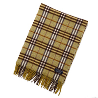 バーバリーロンドン チェックマフラー 茶×グリーン系 バーバリー定番の英国チェック柄マフラー