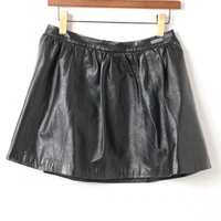 バックジップラムレザーフレアスカート 38 バーバリーブルーレーベル 01000568 BURBERRY BLUE LABEL ブラック レディース
