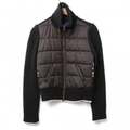 バックノルディックジップアップダウンニットジャケット 38 バーバリーブルーレーベル 01000240 BURBERRY BLUE LABEL ブラック レディース