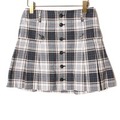 フロントボタンフレアチェックスカート 36 バーバリーブルーレーベル br01001660 BURBERRY BLUE LABEL ブルー レディース