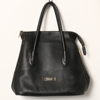 ブルーレーベルクレストブリッジ ファスナー付ロゴプレート装飾2WAYレザーショルダーハンドバッグ  br01000834 BLUE LABEL CRESTBRIDGE ブラック レディース