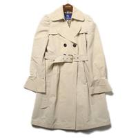 ベルト装飾ダブルブレストトレンチコート 38 バーバリーブルーレーベル 65065 BURBERRY BLUE LABEL ベージュ レディース
