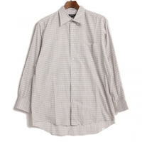 ボタンダウンロングスリーブチェックシャツ 40-78 バーバリーロンドン 75219 BURBERRY LONDON ホワイト メンズ