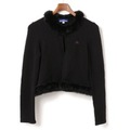 ラビットファー装飾ニットボレロ 38 バーバリーブルーレーベル 74305 BURBERRY BLUE LABEL ブラック レディース