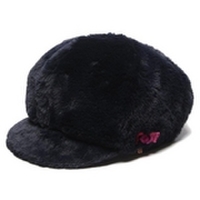 【50%OFF】リボンつきフェイクファーキャスケット