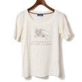 ロゴプリント半袖Tシャツ 38 バーバリーブルーレーベル 75244 BURBERRY BLUE LABEL ホワイト レディース