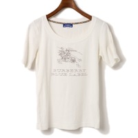 ロゴプリント半袖Tシャツ 38 バーバリーブルーレーベル 75244 BURBERRY BLUE LABEL ホワイト レディース