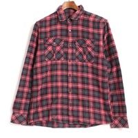 ロングスリーブチェックネルシャツ 2 バーバリーブラックレーベル 76316 BURBERRY BLACK LABEL レッド メンズ