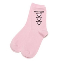 三角マーク入りクルーソックス
