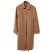 裏地チェック比翼ウールロングコート 9 バーバリーロンドン br01001097 BURBERRY LONDON ベージュ レディース