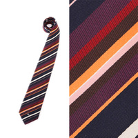 ネクタイ(ストライプ) 144×8cm バーバリーブラックレーベル 49976 BURBERRY BLACK LABEL ネイビー系×パープル系 メンズ