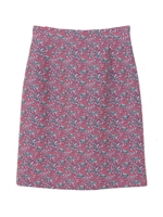 【スカート】フランスジャガードタイトスカート/サックスブルー