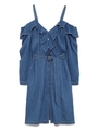 フリルデニムワンピース/BLU