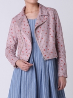 【sw】フェイクスエードプリントライダース/PNK