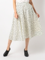 ドットライトフレアスカート/シロ