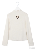 テレコハートトップス/ブラック